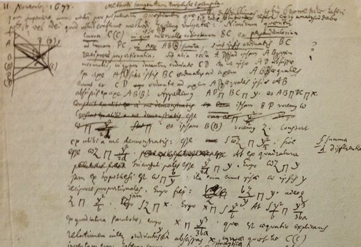 Rainmaker1973's tweet photo. Leibniz’s most famous notations are his integral sign (∫ or long “s” for “summa”) and d, here summarized in the margin for the first time, on November 11th, 1675 https://t.co/PADYrk2xMn https://t.co/7CxqZaZno8