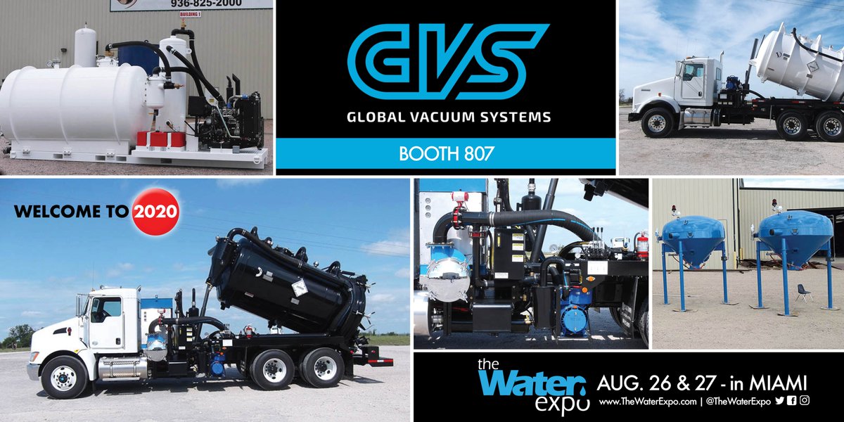 TheWaterExpo's tweet photo. Welcome Global Vaccum Systems to #TheWaterExpo 9th edition on Aug 26 &amp; 27 in #Miami. Don't miss out on our next edition. Lots of new things are coming for 2020! Visit https://t.co/b2UFvFZf9z
.
#wastewater #sewer #septic #alcantarillado #septico #desazolve #colombia #ecuador https://t.co/qdaC4TRref