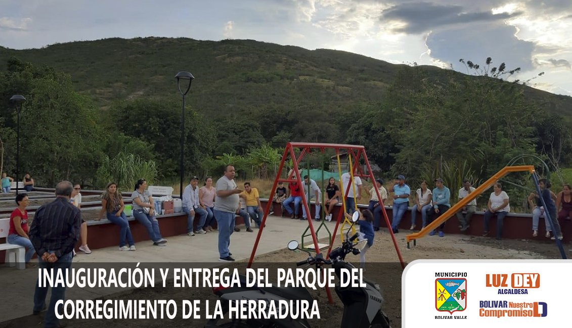bnc2023's tweet photo. INAUGURACIÓN Y ENTREGA DEL PARQUE DEL CORREGIMIENTO DE LA HERRADURA 

#BolivarNuestroCompromiso
https://t.co/h3YvooFrPg https://t.co/cSzcEJlOLh