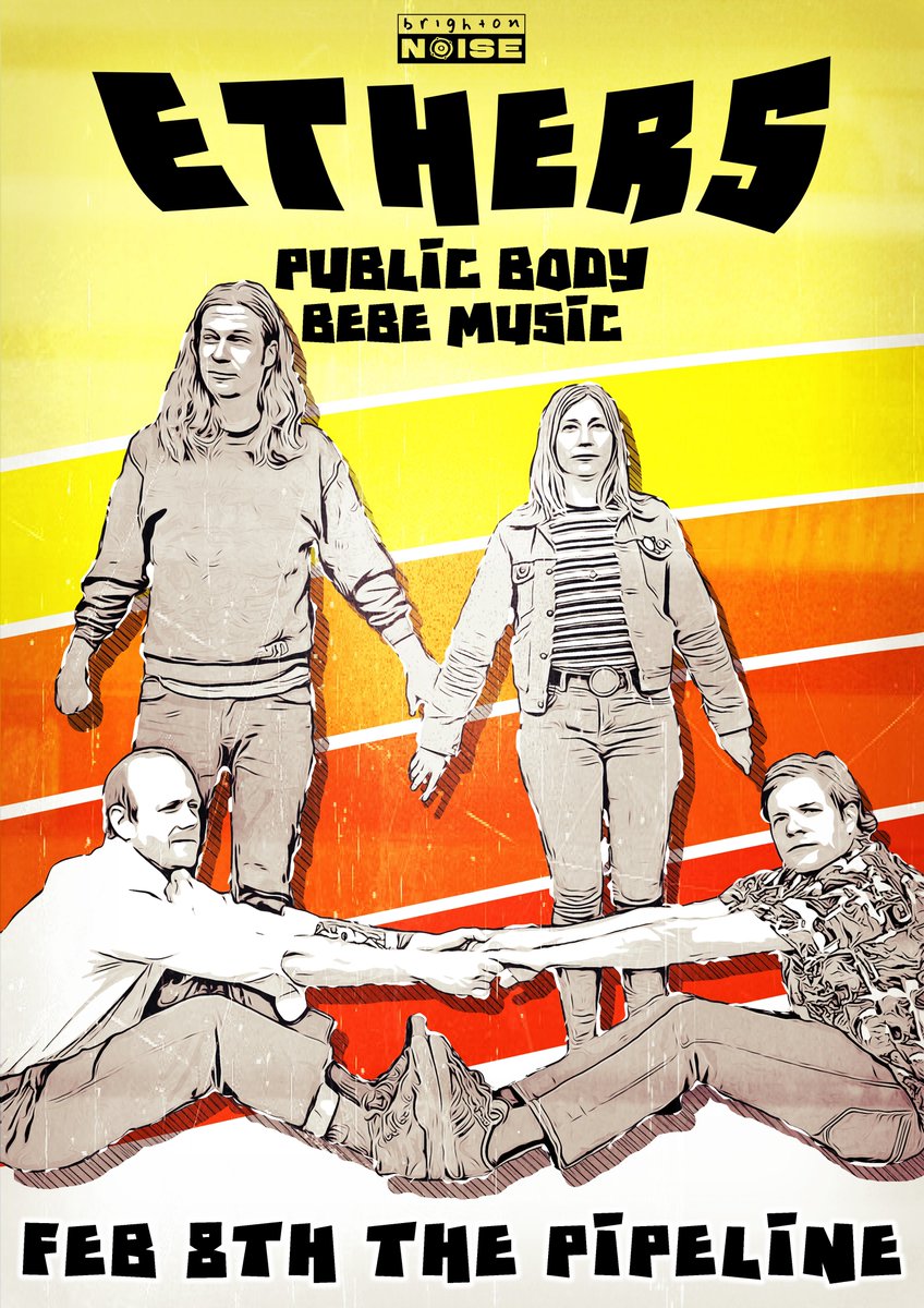 And secondly...

Sat Feb 8th - BN: Ethers (Chicago Garage Punk on @trouble_in_mind records), Public Body and Bebe Music (£5 on the door OR £4 in advance - wegottickets.com/event/491998)

facebook.com/events/2633356…