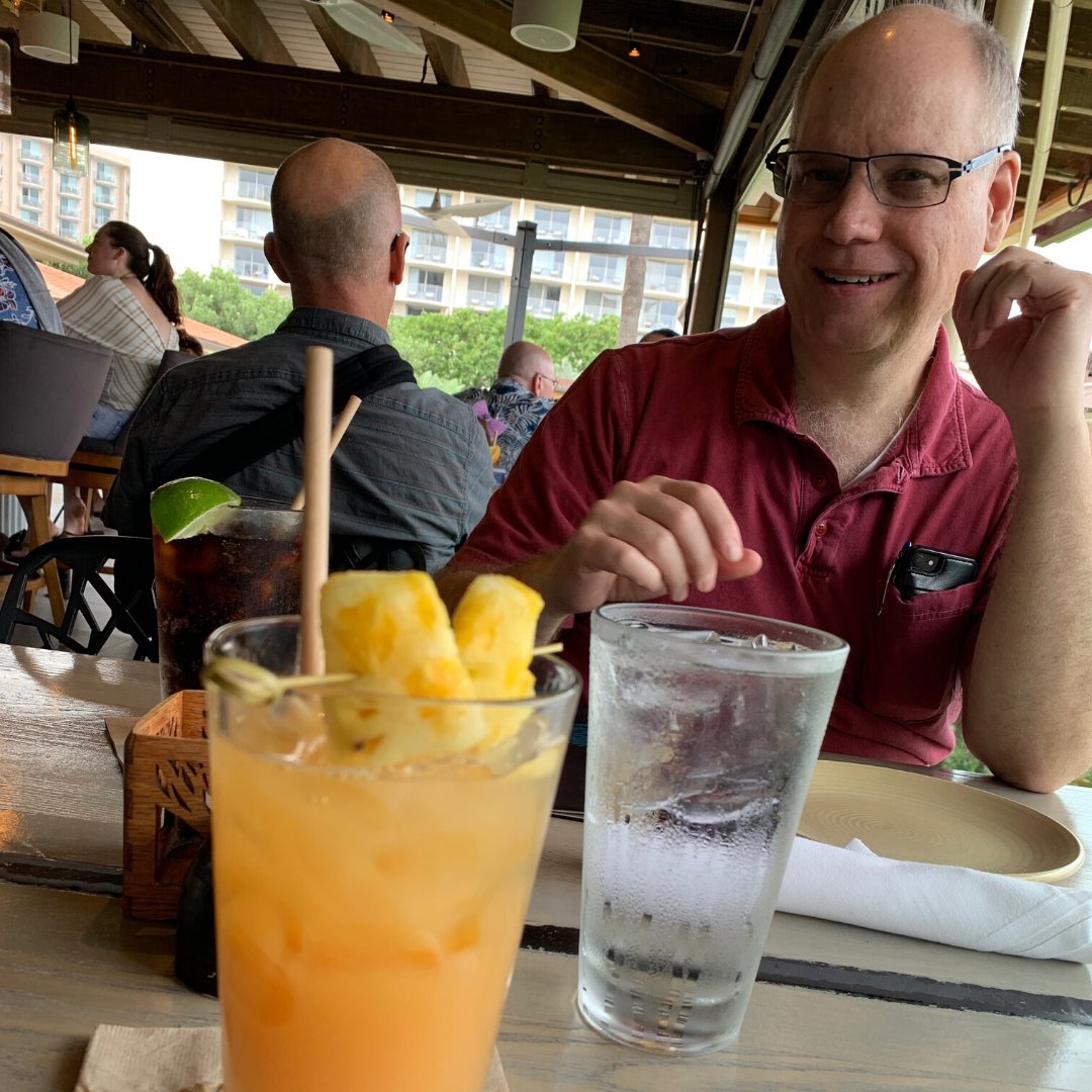 He's my Man Crush Monday . . . him and that delicious POG juice (passion fruit, orange, guava). #Hawaii #vacation #writerslife