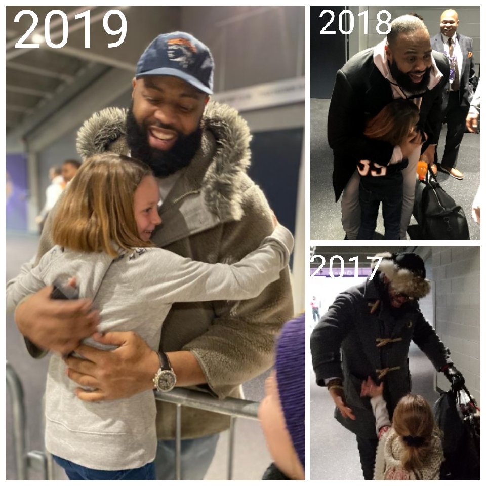 LuntMyjm's tweet photo. @The_Dream99 All my sweet Sydney talks about every year is if she will get to hug her favorite player again. Thank you for putting that smile on her face each year! https://t.co/SHKnffyAGQ