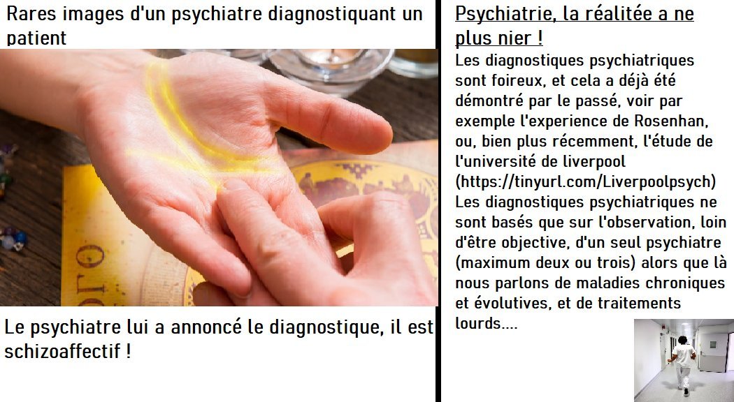 Internement's tweet photo. #Psychiatrie #Antipsychiatrie #Diagnostiques #Neuroleptiques #SoinsSansConsentements #MoiVSPsy https://t.co/NYn79eGugS