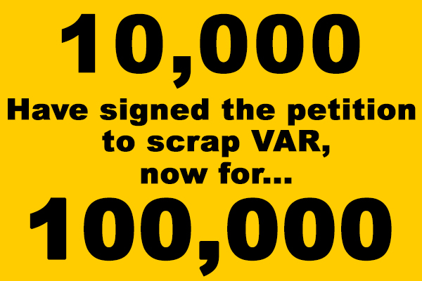 FansAgainstVAR_'s tweet photo. 🚨🚨 RT if you want to scrap VAR! 🚨🚨

♻️♻️♻️

https://t.co/V1Njt4O0XF https://t.co/1yPN8yxZNJ