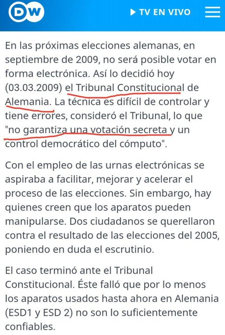 VRodriguezPhD's tweet photo. @MorenoGuillermo Que algún abogado explique PQ las #DESCARADAS #JUGARRETAS de @juntacentral no deben llevarse al @TribunalConstRD.
Por MUCHO MENOS declararon al #VotoAutomatizado #INCONSTITUCIONAL en #Alemania.
Un #votoAmañado viola el drecho a elegir/ser elegido de ¡TODOS los #perjudicados! https://t.co/R98Orptde8