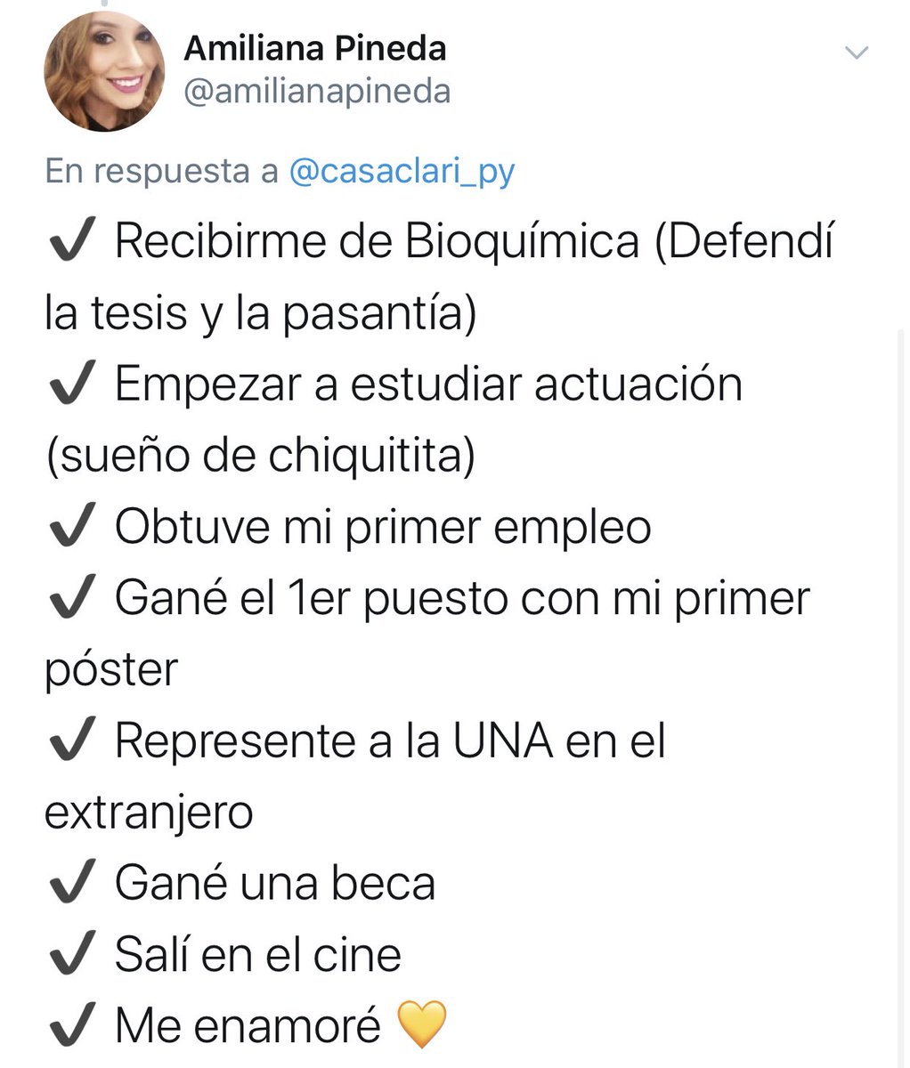casaclari_py's tweet image. Por mas metas cumplidas en el 2020🤩 felicidades @amilianapineda te esperamos hoy🥂