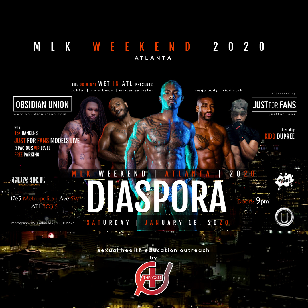 ObsidianUnion's tweet photo. MLK 2020 WEEKEND ATL: US  | CARIBBEAN | UK | AFRICA | AFRO-LATINX LGBTQ/SGL PEOPLES: JOIN THE UNION … Advance tickets on sale now at a deep discount for a LIMITED TIME ONLY at https://t.co/xo9nnPPgAw #blackgaymen #blackgay #sgl #blackgay #blackgayman #gayblack @JustForFansSite https://t.co/TUQBHUGHzY