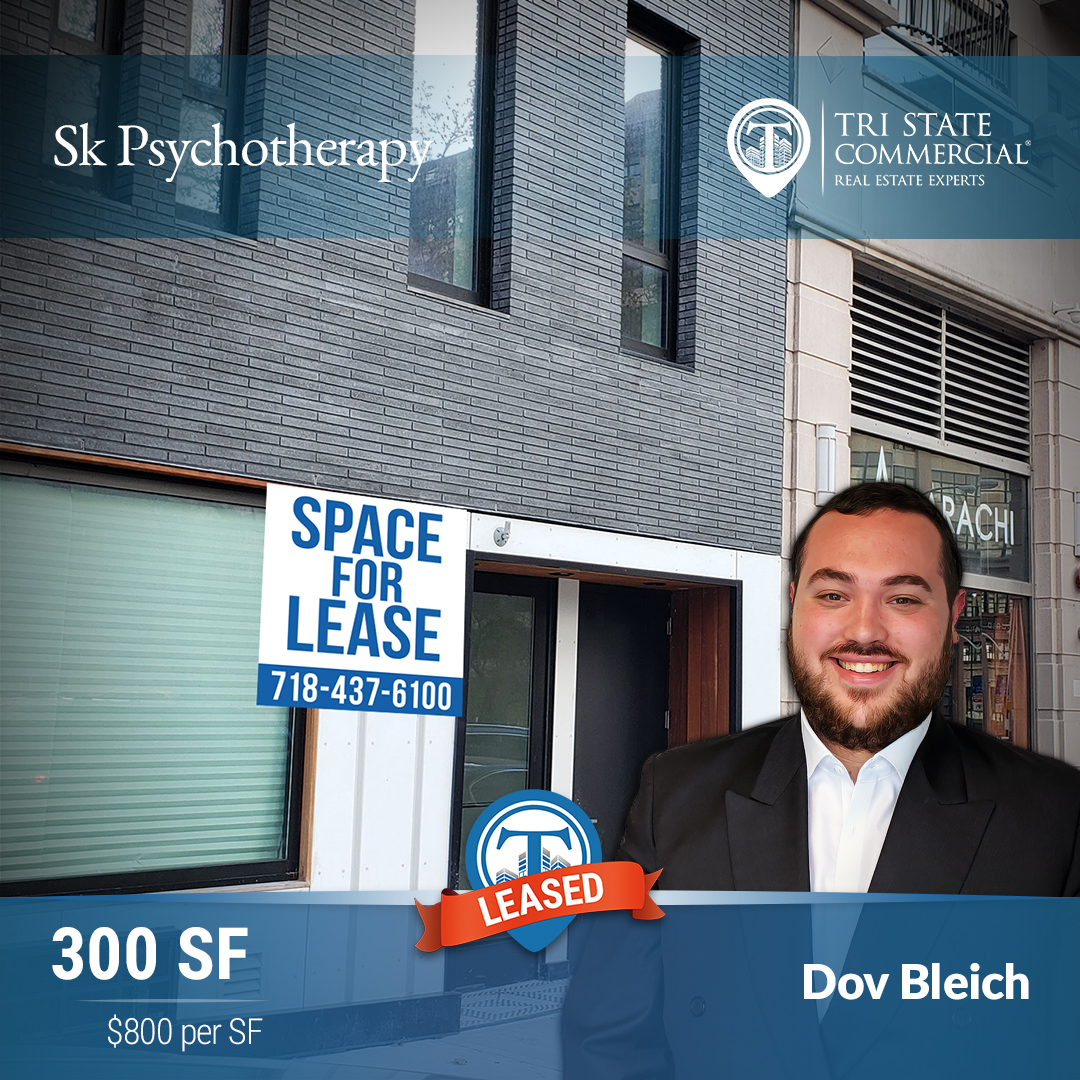 TriStateCR's tweet photo. 300 RSF Sold to SK Psychotherapy at 187 Bridge St. Congrats to TSCR's talented agent, @DovB_TSCR! Read more here: https://t.co/Mh7CZeVBRj
#Downtownbrooklyn #BrooklynBrokers #TriStateCR #CRElistings #realestatemarket #cre #SKpsychotherapy #psychotherapy #mentalhealth #therapy https://t.co/ff6i7yYGYo