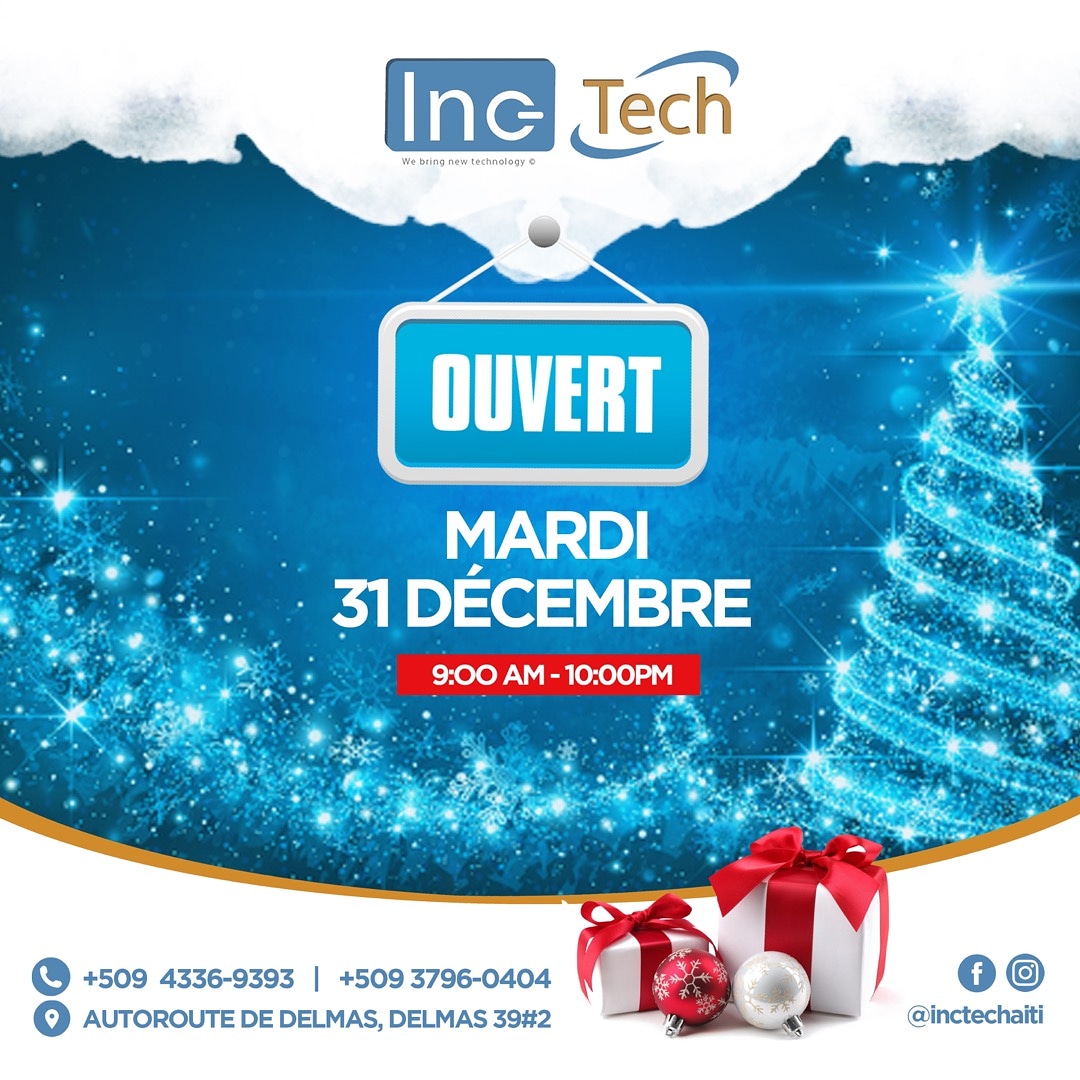 inctechaiti's tweet photo. Nous serons ouverts demain!
Autoroute de delmas, delmas 39 #2
#teknolojiasenou #inctechaiti https://t.co/c570epMR7S
