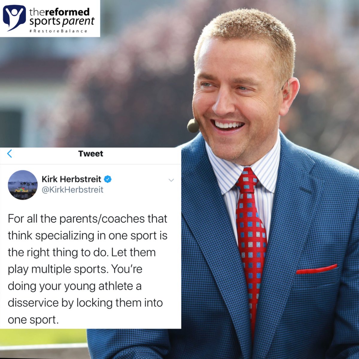 ReformedSptProj's tweet image. You were spot on here @KirkHerbstreit no doubt! #MultipleSports #YouthSports #TheReformedSportsParent