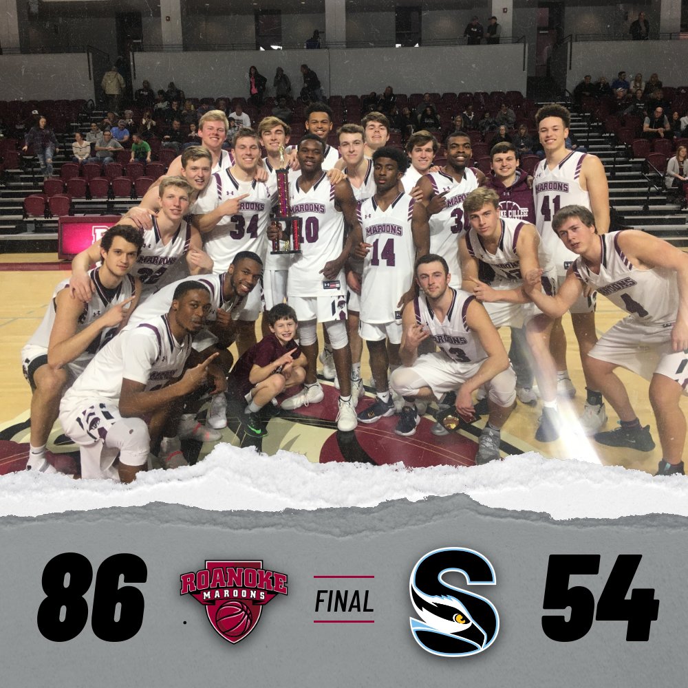 RCmaroons's tweet image. RC Victory Alert! @RoanokeMBB captures Cregger Invitational title with an 86-54 win over Stockton!