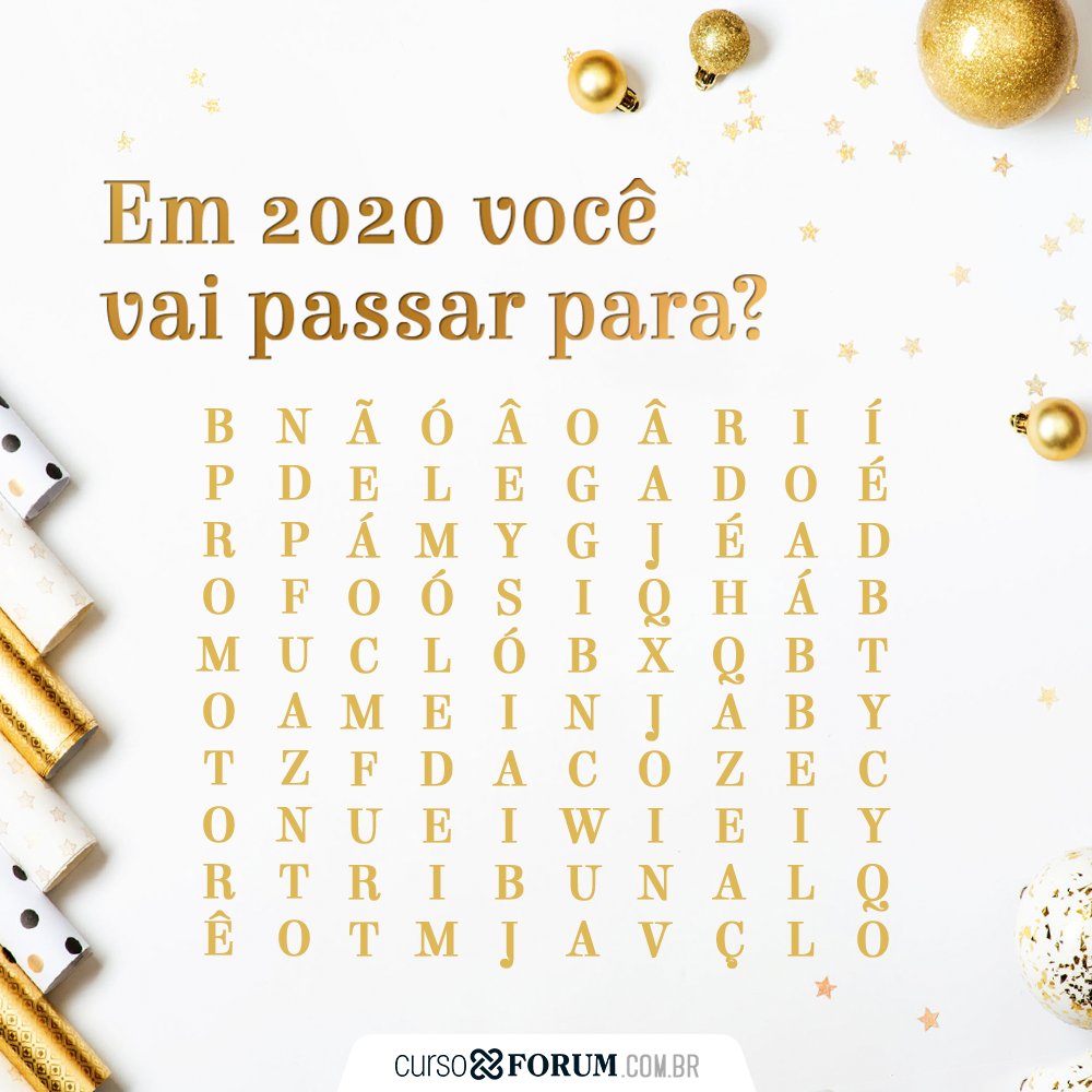 CursoForum's tweet photo. Em 2020 você vai passar para quê? 🥂 https://t.co/1rXcdSPIhP