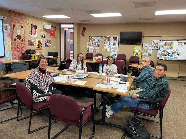 IDRAedu's tweet photo. We had a great planning session today to prepare for our next training event for Mexican American Studies instruction w Dr. Lilliana Saldaña @UTSA; #NatiRoman @SAC_PR student; #CeliManriquez @SAISD teacher; #AnthonyGonzalez @NISD teacher; & @ElMonte08 IDRA.
#MASforTexas https://t.co/X9L1BaMh3i