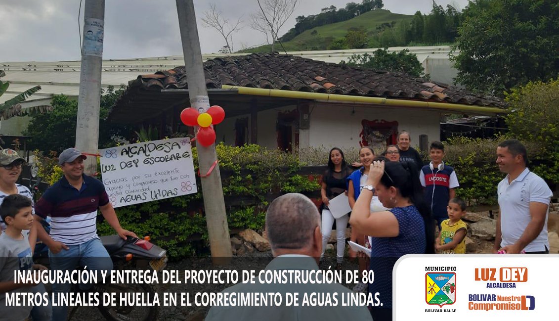 bnc2023's tweet photo. INAUGURACIÓN Y ENTREGA DEL PROYECTO DE CONSTRUCCIÓN DE 80 METROS LINEALES DE HUELLA EN EL CORREGIMIENTO DE AGUAS LINDAS.

#BolivarNuestroCompromiso
https://t.co/h3YvooFrPg https://t.co/G8j2QHX3P3