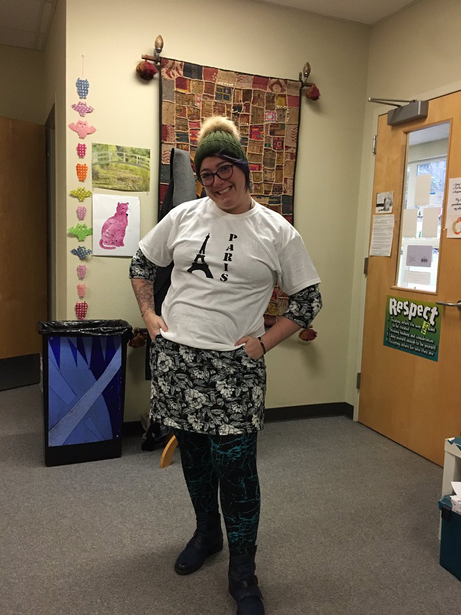 teachmemimi's tweet image. When a student makes you a shirt in art class, you wear it! #makingthinkingvisable