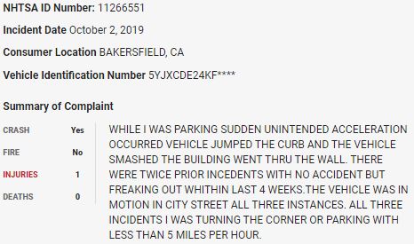 12/ On October 2, 2019, a  $TSLA Model X in a parking lot jumped the curb and smashed into a building in what appears to be a sudden unintended acceleration event.  $TSLAQ