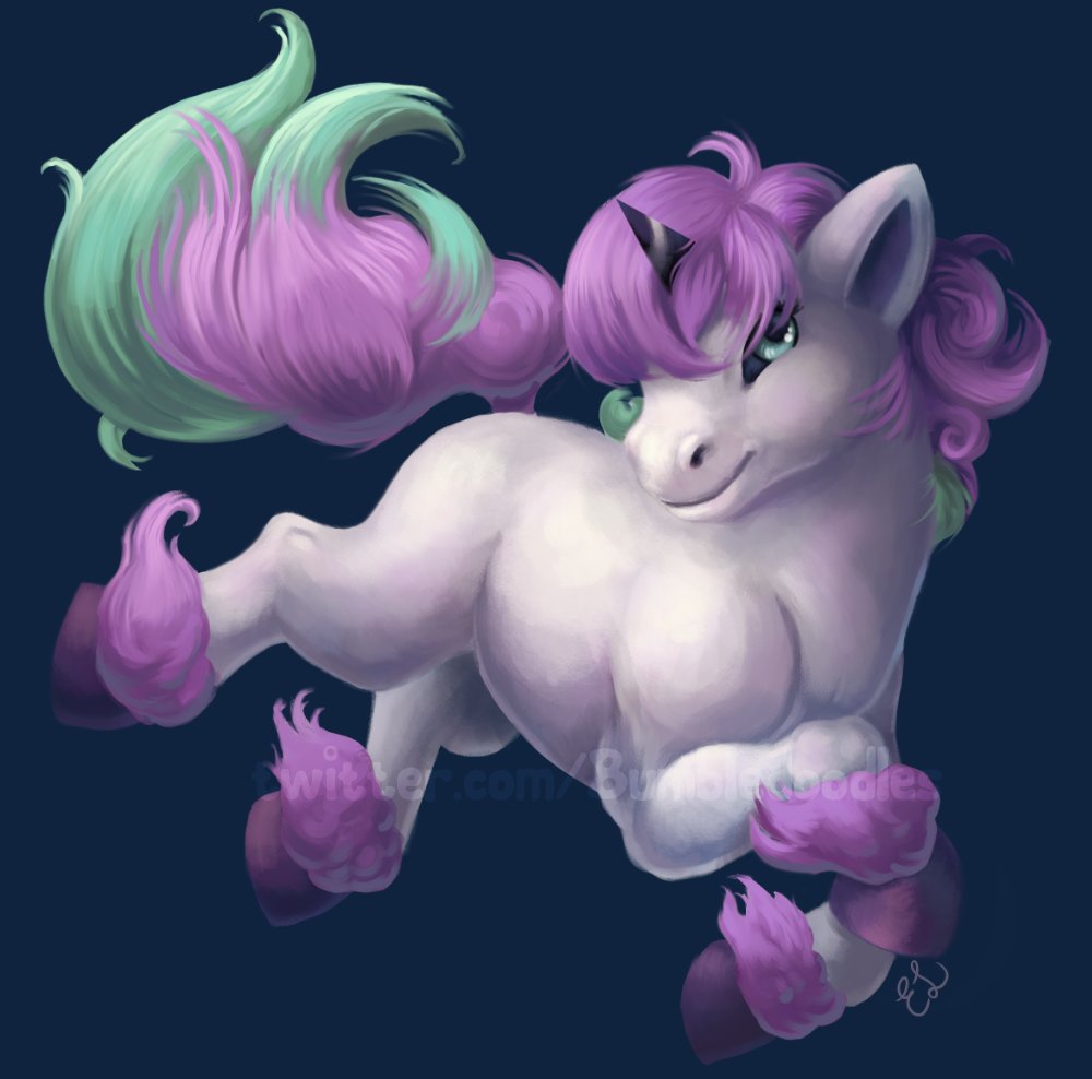 Galarian Ponyta has wormed it's way into my all time favorite #pokemon so fast it's not even funny! Cleaned up a sketch to try some new programs with. Started the painting in Corel Painter, and then Procreate 5 came out and I needed to try all the new stuff in that as well!