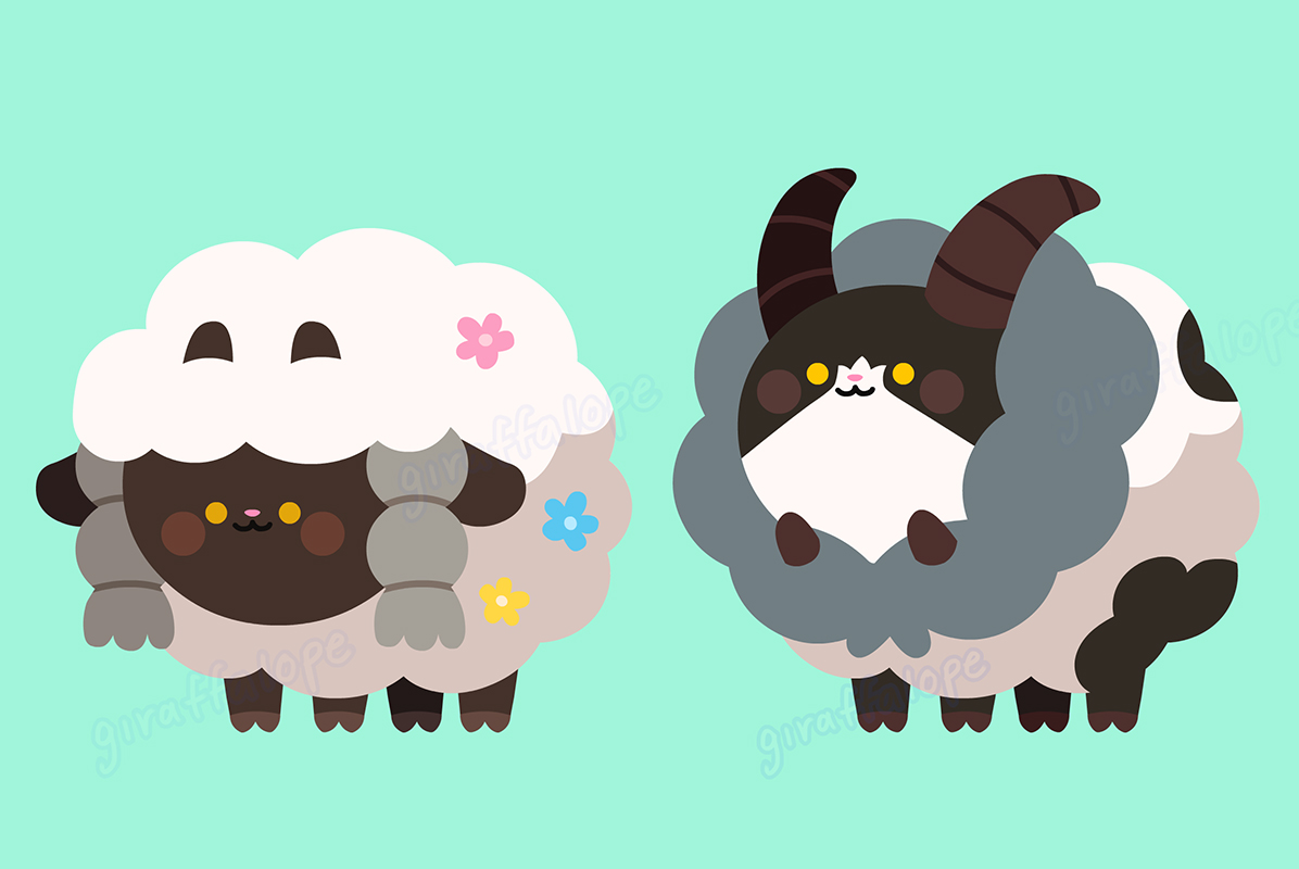 Giraffaloops's tweet photo. sheepies o w o https://t.co/iuz546sU2T