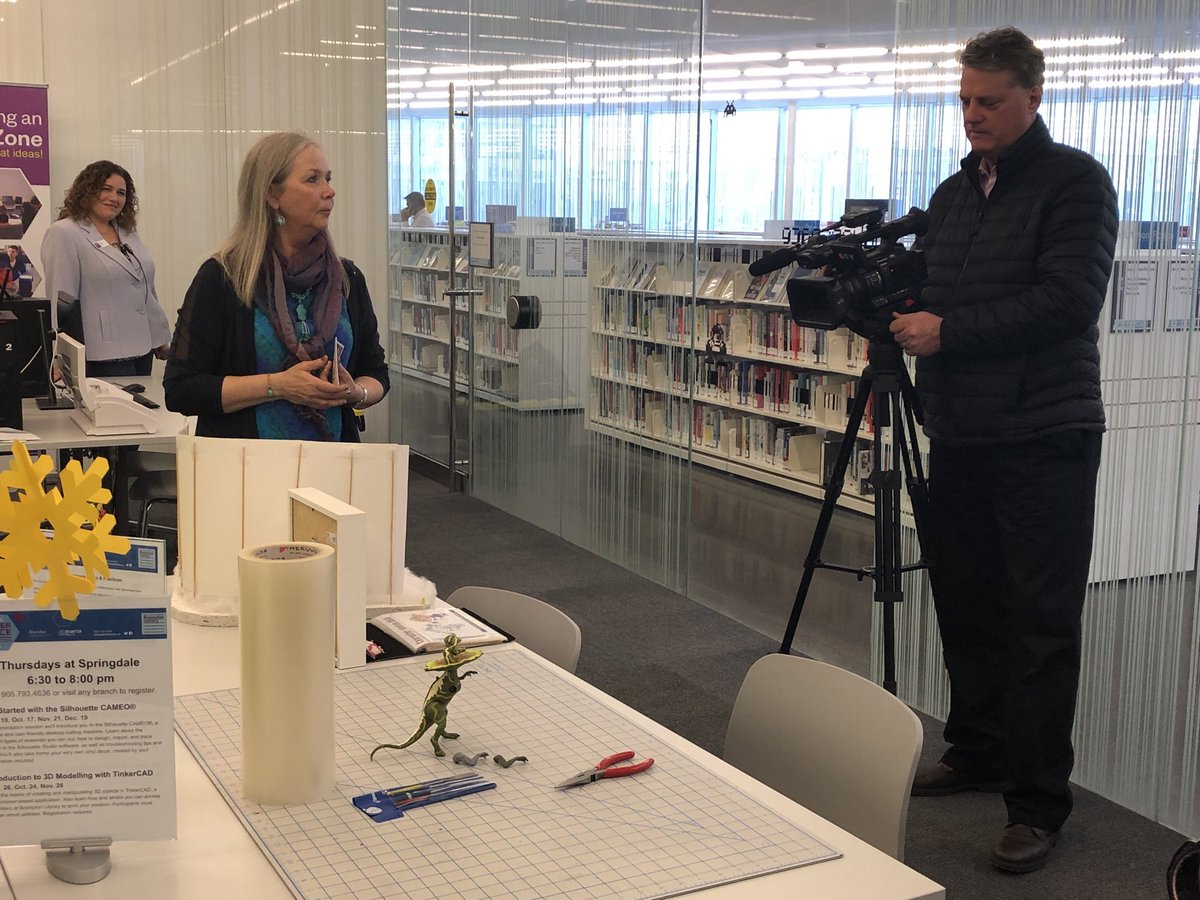 BramptonLibrary's tweet image. We were thrilled to be featured on ⁦@CTVToronto⁩ today in a feature with #JohnMusselman about supporting our customers’ projects in the #MakerSpace. ##SpringdaleBranch #Brampton ⁦@CityBrampton⁩ CTV.news/om17ZFK