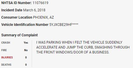 51/ On March 6, 2018, a  $TSLA Model X smashed through the front windows/door of a business in what appears to be a sudden unintended acceleration event.  $TSLAQ