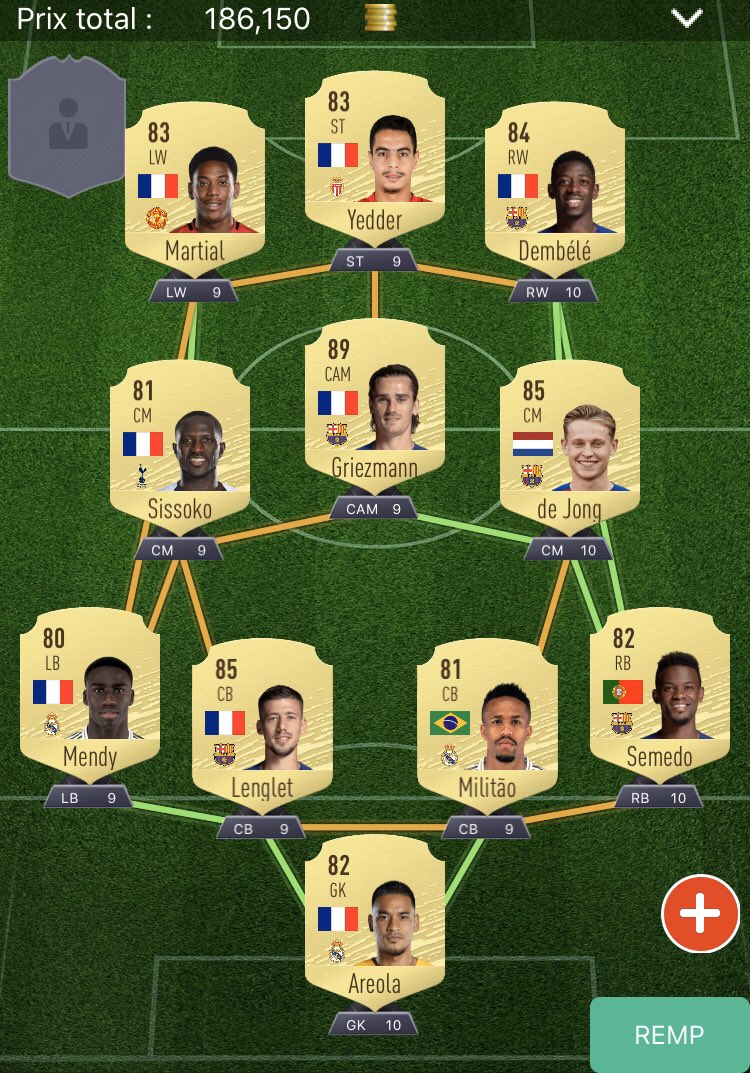 CreateYourTeam's tweet photo. Pour les petits budgets, une belle équipe petit budget efficace 🛠

(prix PS4) https://t.co/n6Wmhps9Av