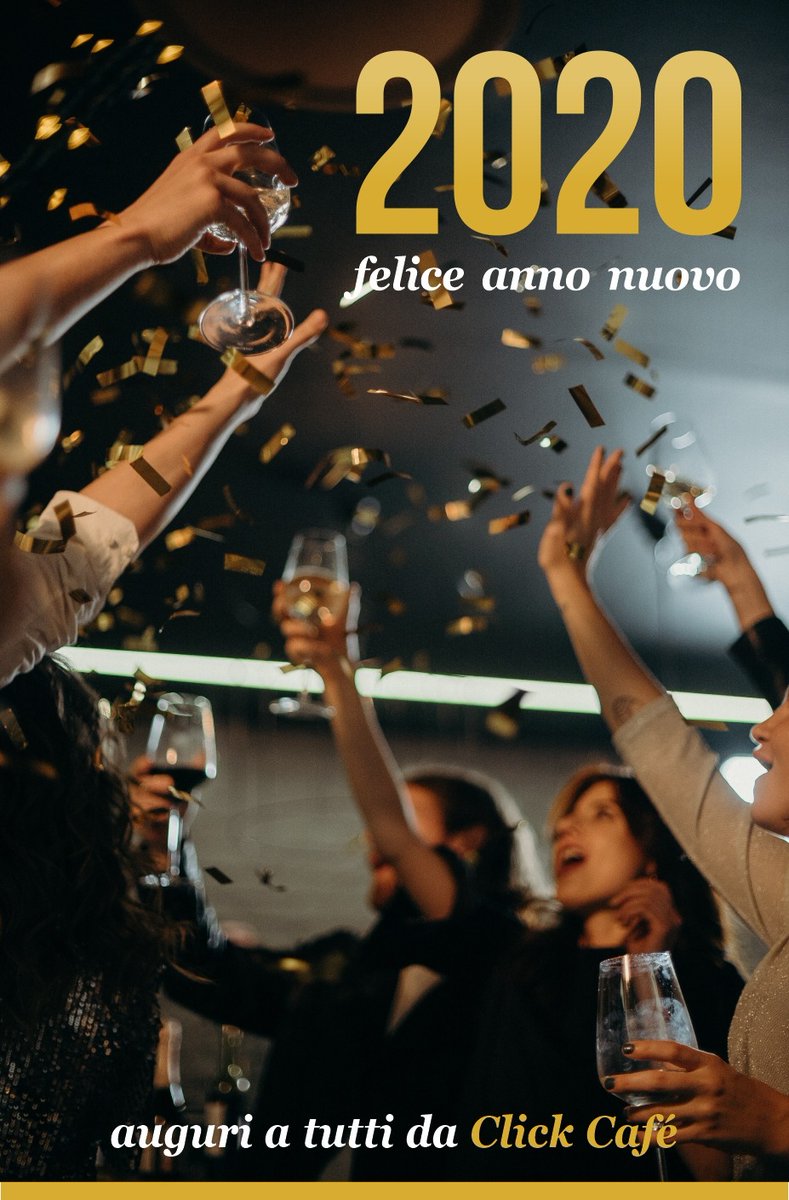 ClickCafeItalia's tweet photo. 🥂🎊🍾🥂🎉 BUON 2020!!! 🥂🎊🍾🥂🎉
Che sia davvero un #BUON #ANNO per tutti!!!
Auguriiiiiiiiii🍾🎊🎉🎊💪🏻🍾🥂🥂🍾🎊🎉🍾 https://t.co/GKHIc61zXz