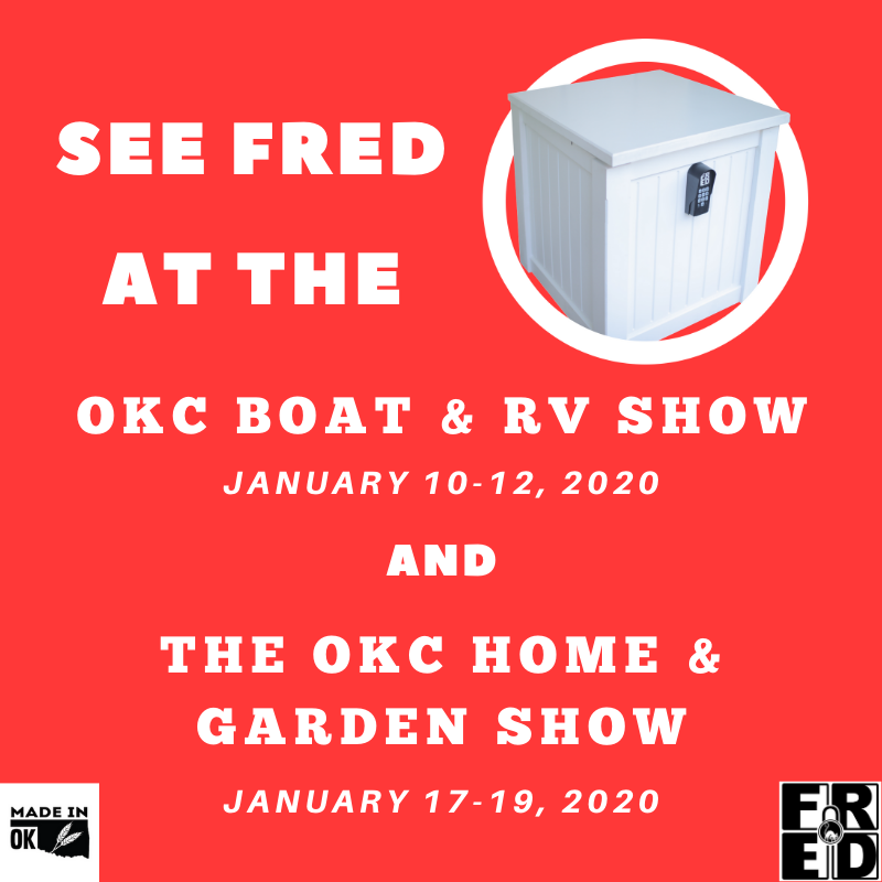 FRED_LLC's tweet photo. Want to know the solution to porch pirates?  

Check out FRED at the OKC Boat &amp; RV Show and the OKC Home &amp; Garden Show.

January 10-12 and 17-19 at the OK State Fairgrounds.

See you there 😎 https://t.co/6lwrqEZin3