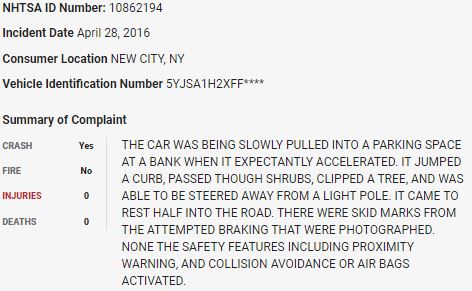 111/ On April 28, 2016, a  $TSLA Model S clipped a tree and came to rest in the middle of a road in what appears to be a sudden unintended acceleration event.  $TSLAQ