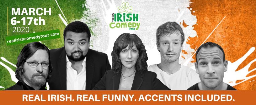 ireland's tweet photo. CALLING CALIFORNIA: Lots of Irish comedy talent performing in the US.
in March 2020.  Keep an eye out for the @realirishcomedy festival coming to great venues in Northern California March 2020. 
Info: https://t.co/xNQOQMHlav
#realirishcomedy https://t.co/XBa7IPGxjk