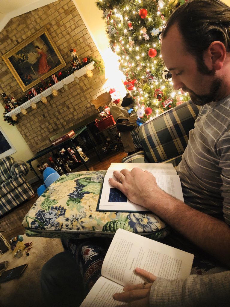 This precious man has been my reading buddy since August 2002 and I couldn't ask for a better bibliophile to spend my life with. 🤓📚💞 <a href="/johnvvells/">John Wells</a>