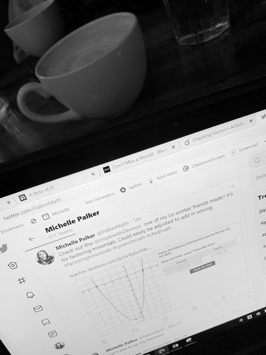 PalkerMath's tweet photo. On holiday break but working 9-5 with @MrsRuthieFord since we have upcoming conferences in February! Soon to be posted on our site https://t.co/4gxvIHIdFY #needcoffee https://t.co/f2VfmUudZj