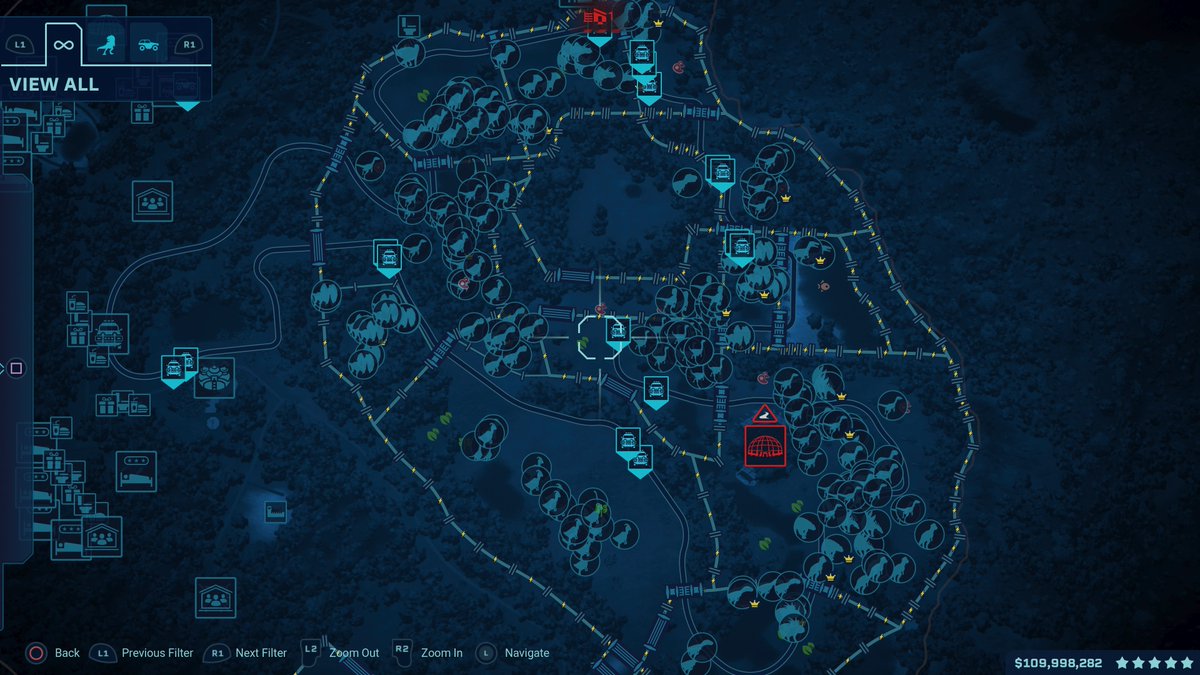 JurassicJames1's tweet photo. Re-edited the back half of my movie attempt of #JurassicPark in @JW_Evolution. The Raptor, Rex, Triceratops and Metri enclosures have all been edited. Looks so much better. Aiming to do a tour video of the park soon! #jurassicworldevolution #returntojurassicpark #sandboxmode https://t.co/H5zsOt4CYE