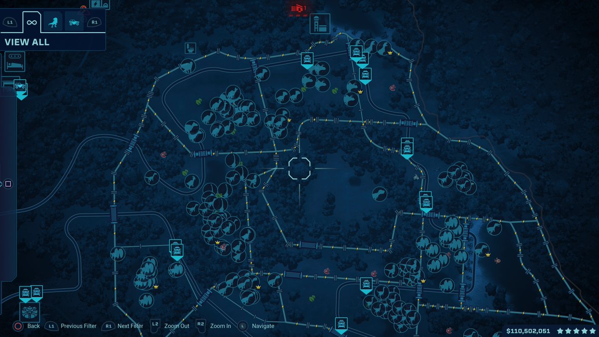 JurassicJames1's tweet photo. Re-edited the back half of my movie attempt of #JurassicPark in @JW_Evolution. The Raptor, Rex, Triceratops and Metri enclosures have all been edited. Looks so much better. Aiming to do a tour video of the park soon! #jurassicworldevolution #returntojurassicpark #sandboxmode https://t.co/H5zsOt4CYE