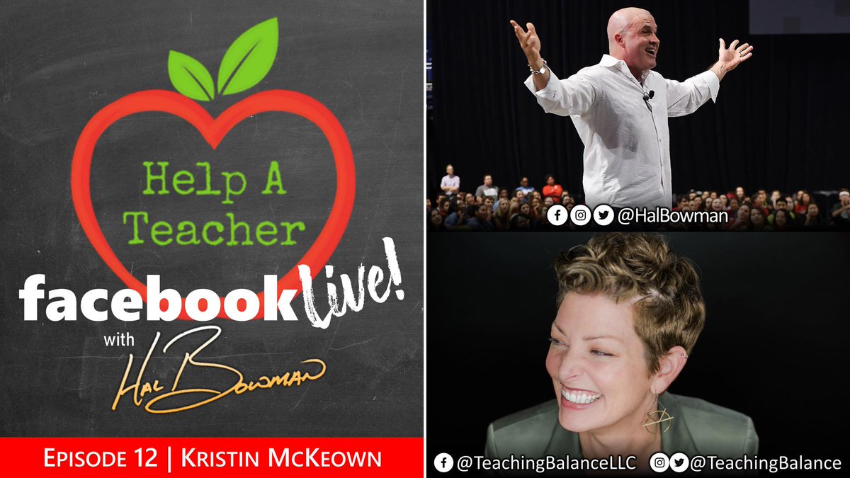 HelpATeacher's tweet photo. LIVE TONIGHT on @HelpATeacher's FB page @halbowman will have guest @TeachingBalance! Kristin McKeown is a coach & consultant helping educators integrate meditation & mindfulness into their daily lives so they can be at their best for their students, colleagues, and families! https://t.co/7FSWsjhTfq