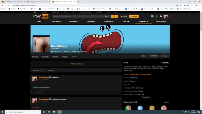 GUYS! We&#039;re finally verified on @Pornhub ! Thank you so much, PornHub/Aria ! #Verified https://t.co/<a class="tags" href="/tag/pornhub">&#64;pornhub</a><a href="/tag/verified"class="tags"><span>&#35;verified</span></a>