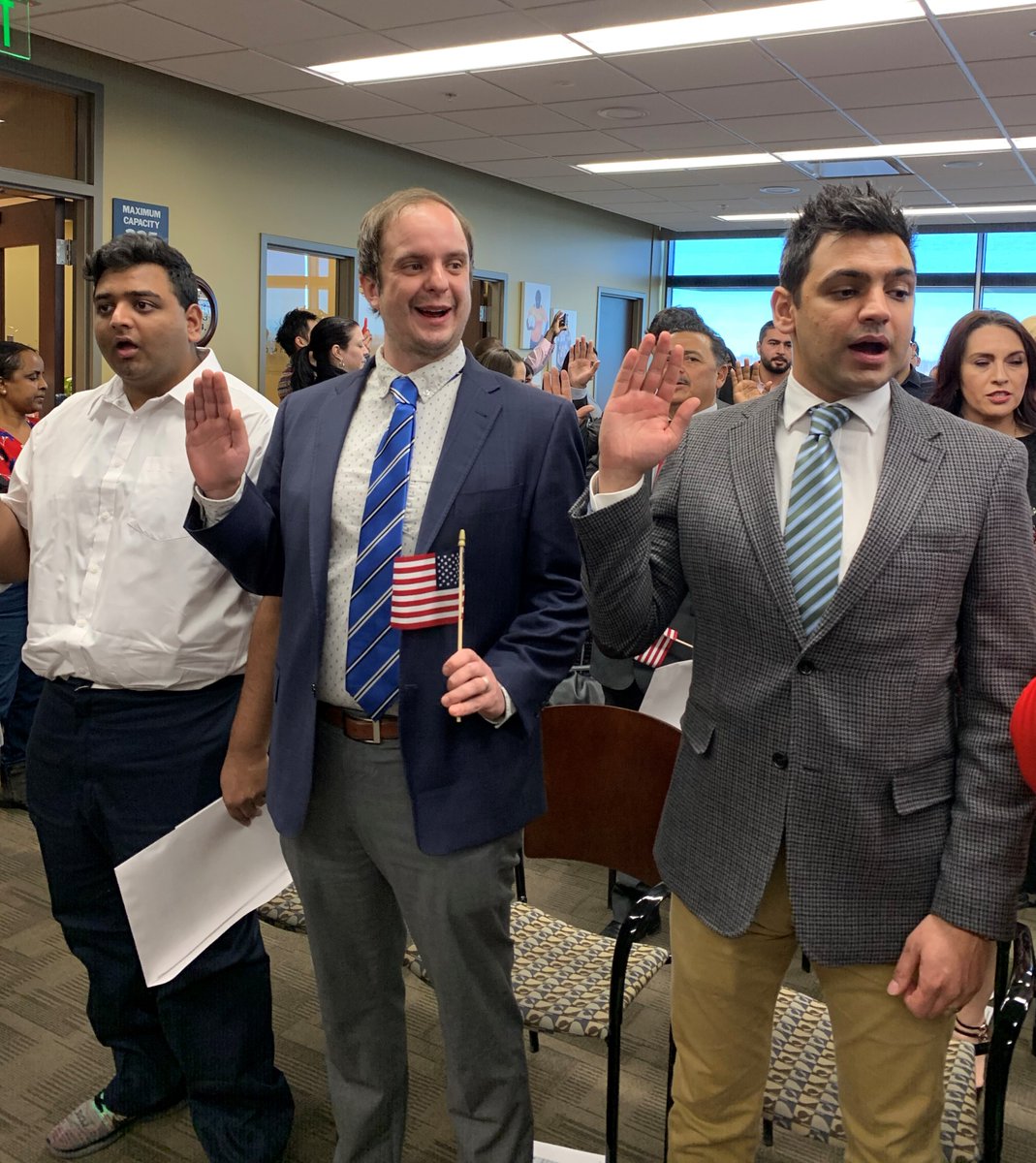 Martin, from #England, couldn't stop smiling today as he became a #NewUSCitizen in #Denver. His #NewYearResolution -- to run a marathon.