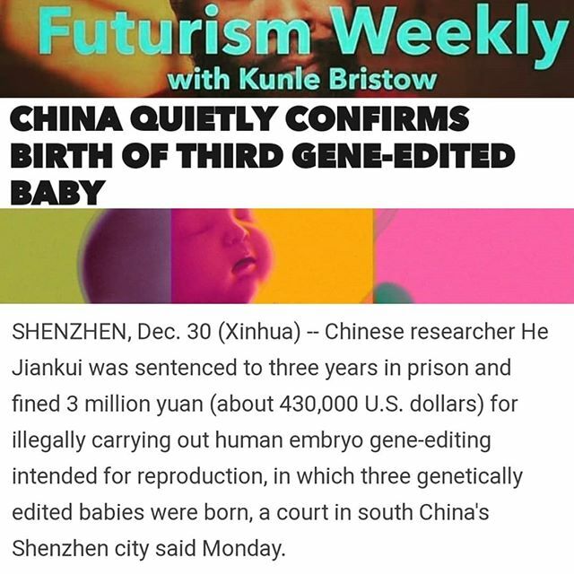 Read more about this clicking the link in the bio. #genebabies #geneEditedbabies #HeJiankui #FuturismWeekly #futureofbabies #futureofhumans #humanEmbryo ift.tt/2ZAXkNE
