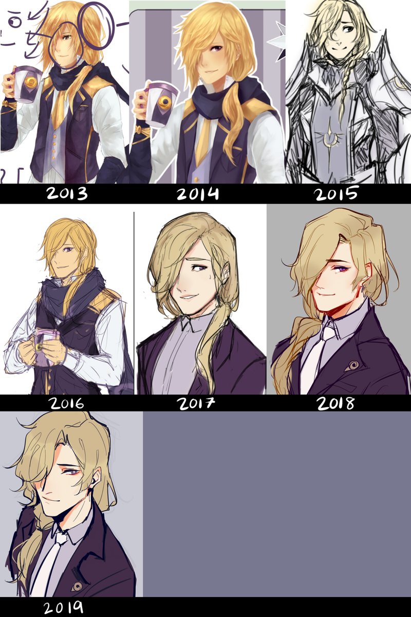 QUICK CECIL SKETCH!! my yearly tradition for those who don't know is i draw a quick headshot of my first OC... i am sooo inconsistent LOL YES he is an aegislash gijinka 