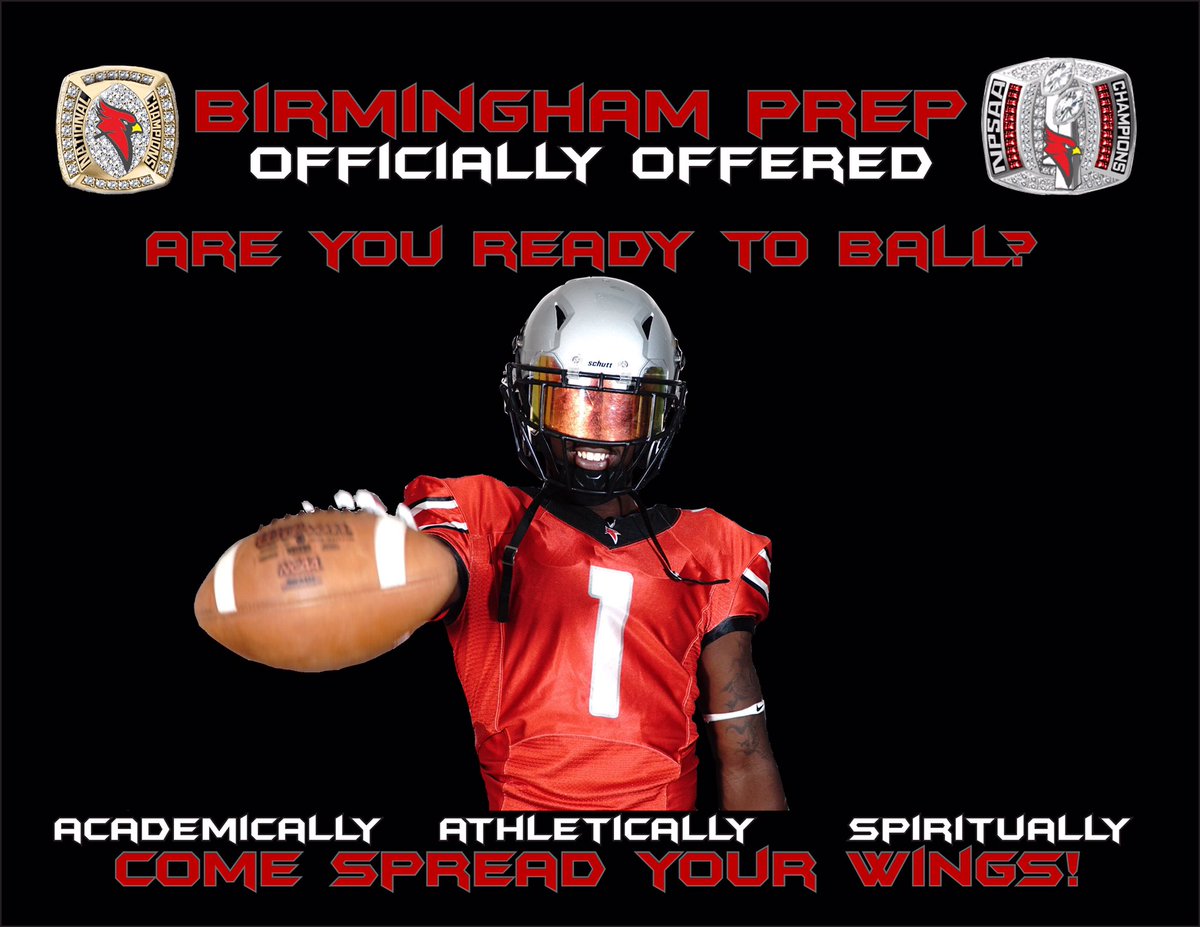 Chase63Wavy's tweet photo. Truly blessed to receive my first offer  from Birmingham Prep @FPCFootball  @cdudleybhamprep https://t.co/novix3NIZM