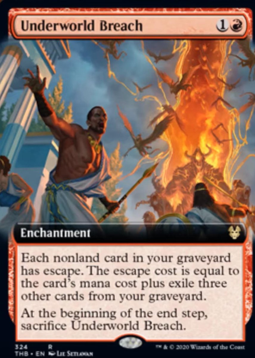 BenBleiweiss's tweet photo. Super-spicy hot take - Underworld Breach is a Top 10 Red card of all time and will end up getting banned or restricted in at least one Eternal format. #MTG #MTGTHEROS #MTGTHB @StarCityGames https://t.co/Gb3i7kEN4r
