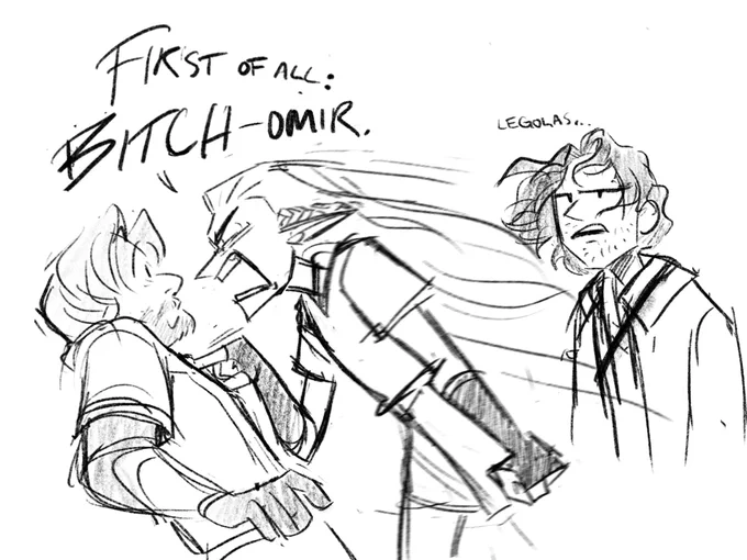 I love legolas' defensiveness of his crew 
