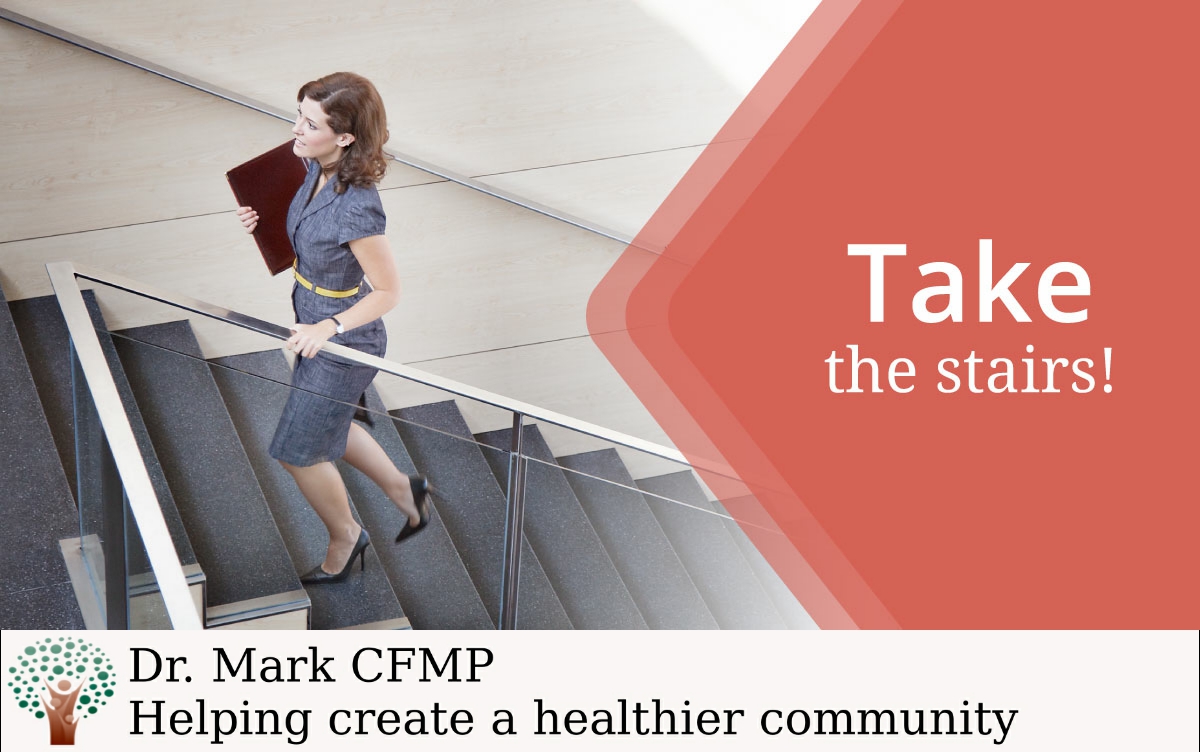 therunningchiro's tweet photo. Instead of heading straight for the elevator or escalator, head for the stairs instead! https://t.co/19VqFPX1a3