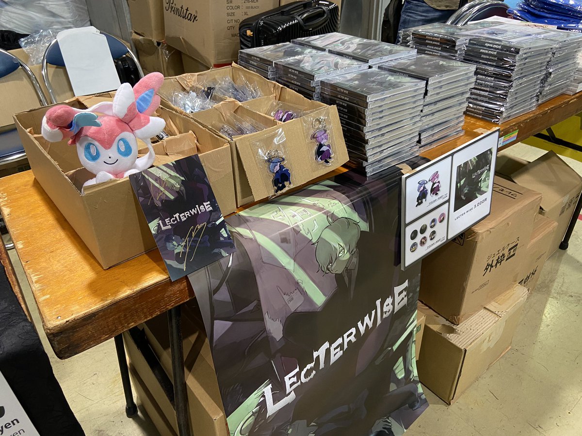 BAV_BAV's tweet image. ばゔブース　のうきからにげない設営完了です！ばなゆ持参のニンフィアが目印です！