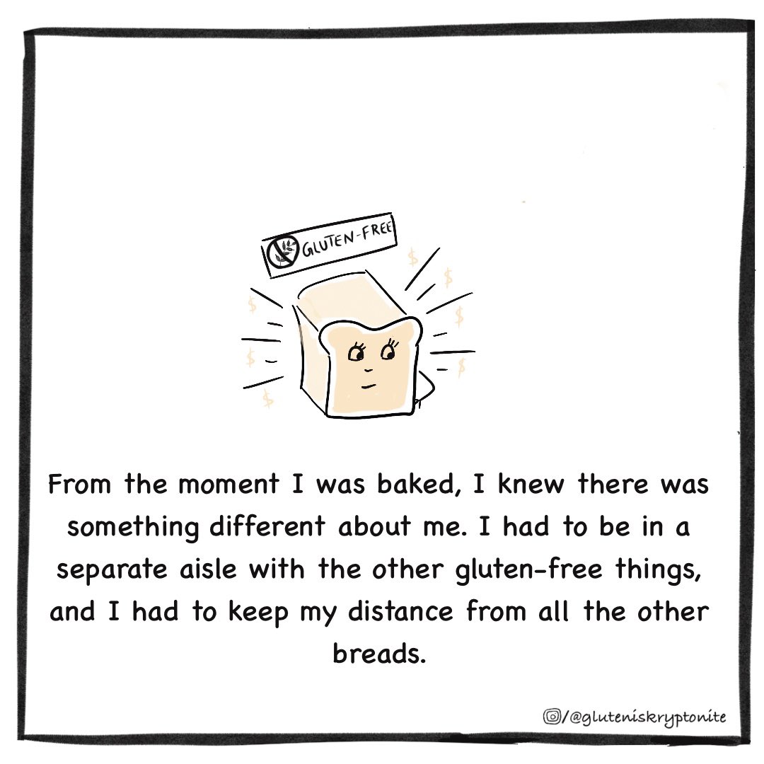 glutenfreemeera's tweet photo. My last comic of the year is dedicated to gluten-free bread. 🍞❣️

#celiac #coeliac https://t.co/djGsx0m1Wz