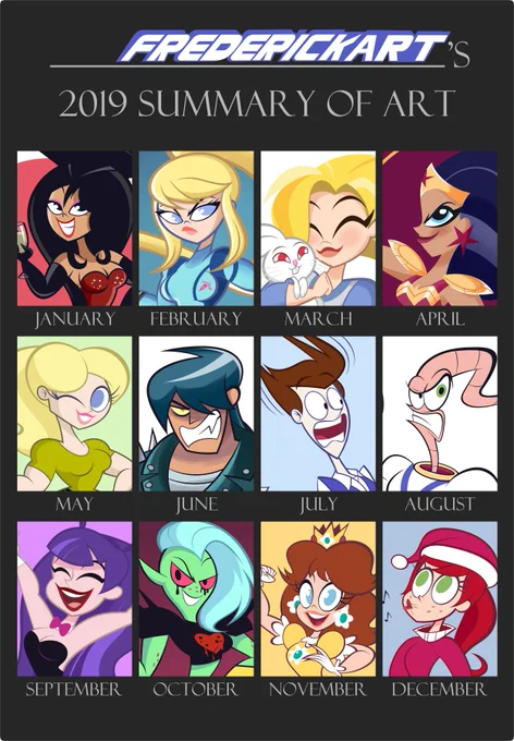 I almost forgot to do my Art Summary this year.

During this time, I have learned many things and I have improved my art style over the months, I also believe that I have grown as an artist.

#Artof2019 
