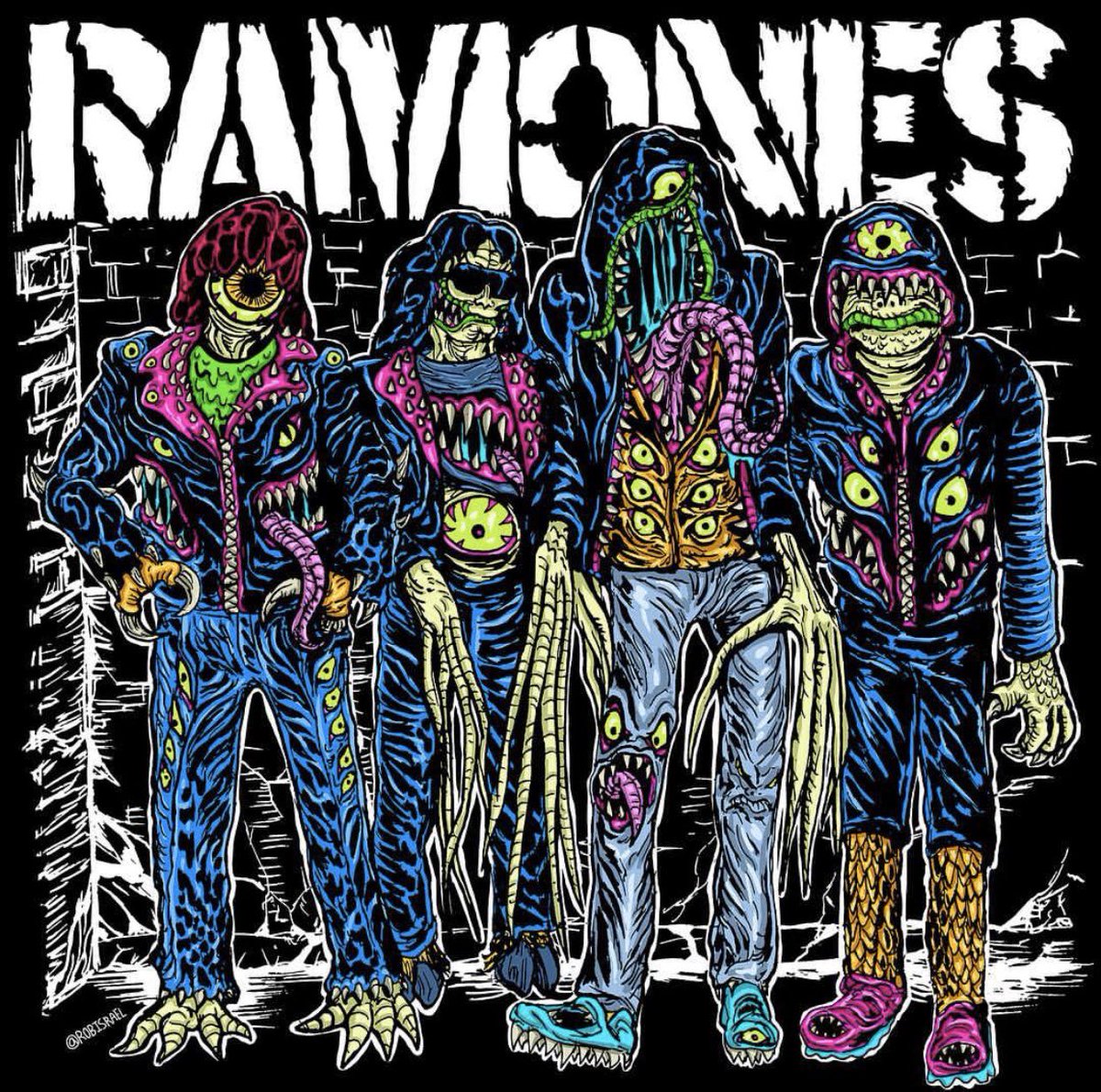 robisraelart's tweet photo. It’s Ramones time! #202024hourstogo #ramones #RamonesTime #heyholetsgo #joeyramone #iwannabesedated #johnnyramone #deedeeramone #markramone #tommyramone https://t.co/oo3D5FQgWc