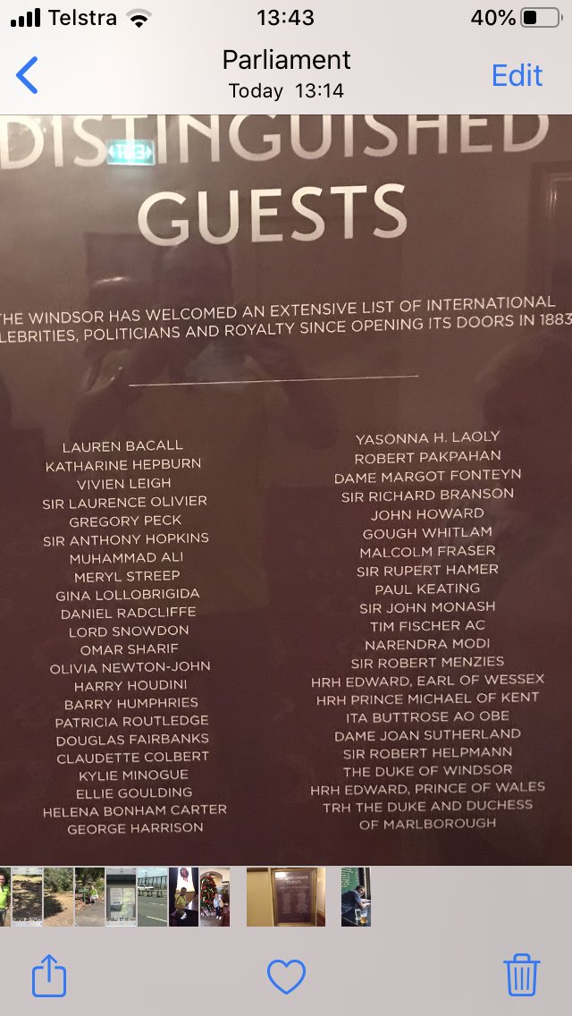 dkeogh12's tweet image. Happy New Year from @Hotel_Windsor in Melbourne! We went to Anglesea @kakeogh22 @keogh05 to see Skippy and I’m now hoping to get on the honours board at the hotel !! #vipaustralia