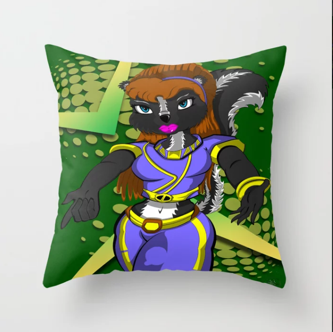 Hug and Kiss available for print at Universal Flavor. society6.com/mysticskillz?s… #art #drawing #furry #furryartwork #skunk #chibi #cute #print #shop #bookbag #noteboob #pillow