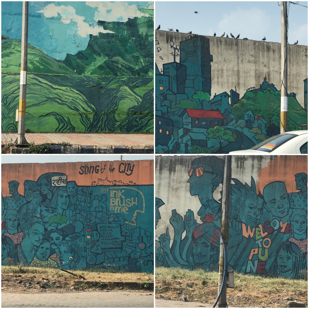 So great to have a chance to see <a href="/inkbrushnme/">Harshvardhan Kadam</a> longest mural in India. Songs of the City by Harshvardhan Kadam tells the story of Pune’s development. #artinPune #longestmuralinIndia #artsed