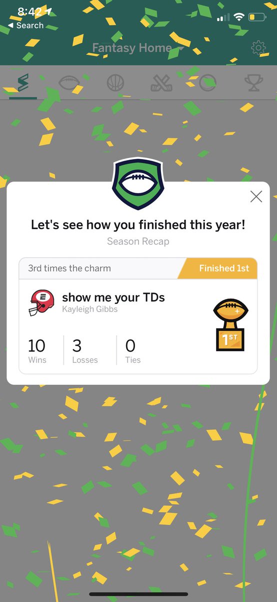 Joined a fantasy league for shits and gigs, and ended up winning. Haters will say it’s fake
